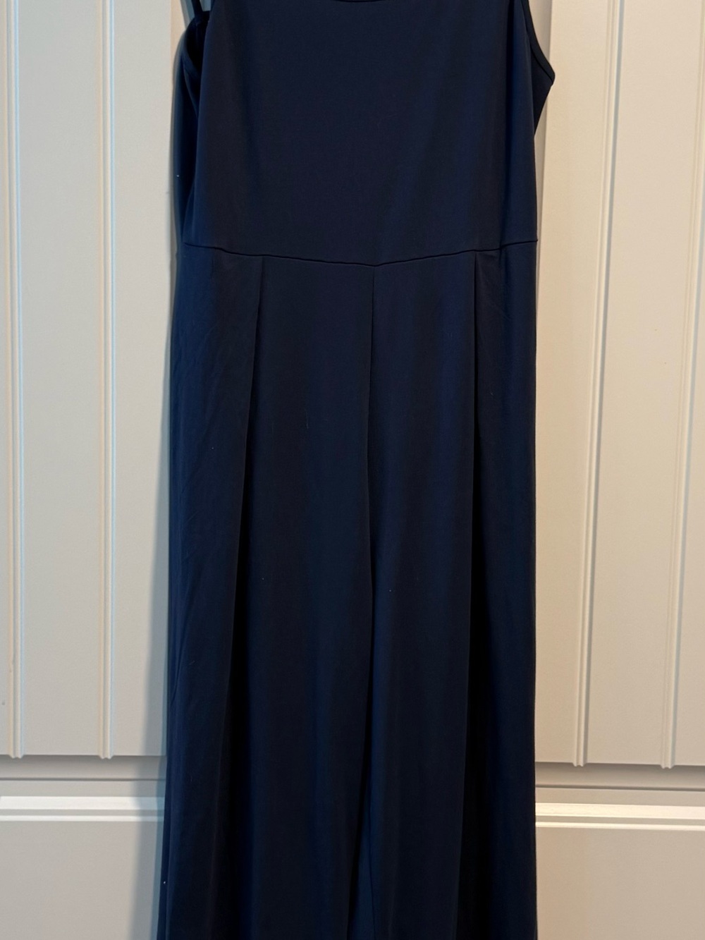 Classic Navy Sleeveless Jumpsuit- Elegant Everyday Fit